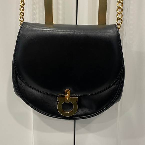 Vintage Salvatore Ferragamo Gancini Mini Chain Convertible Bag - Picture 2 of 16